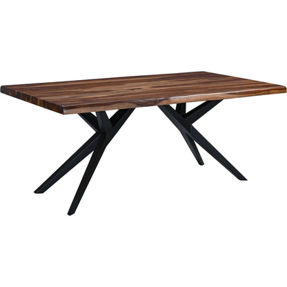 Rosewood 72" Dining Table by World Interiors in brown and natural sheesham. Made from iron sheesham wood in a transitional style.