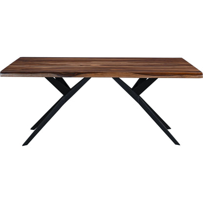 Rosewood 72" Dining Table by World Interiors in brown and natural sheesham. Made from iron sheesham wood in a transitional style.