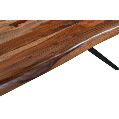 Rosewood 72" Dining Table by World Interiors in brown and natural sheesham. Made from iron sheesham wood in a transitional style.