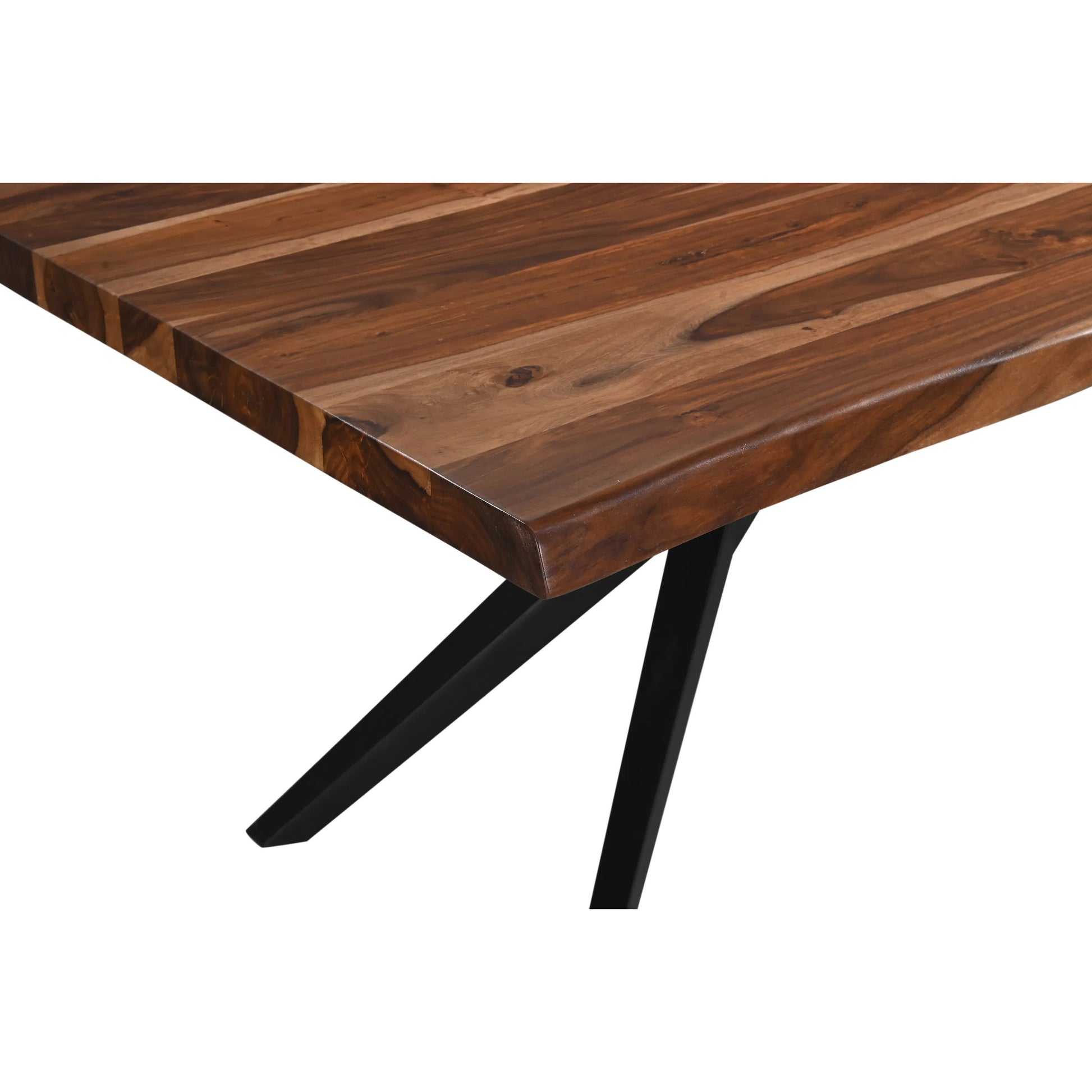 Rosewood 94" Dining Table by World Interiors in brown and natural sheesham. Made from iron sheesham wood in a transitional style.