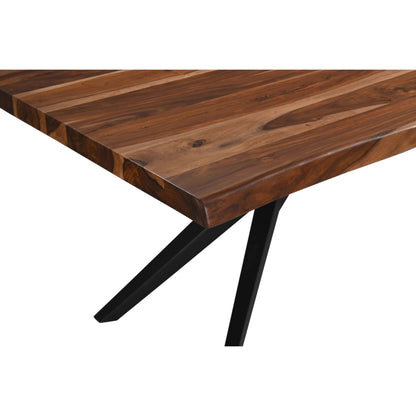 Rosewood 94" Dining Table by World Interiors in brown and natural sheesham. Made from iron sheesham wood in a transitional style.