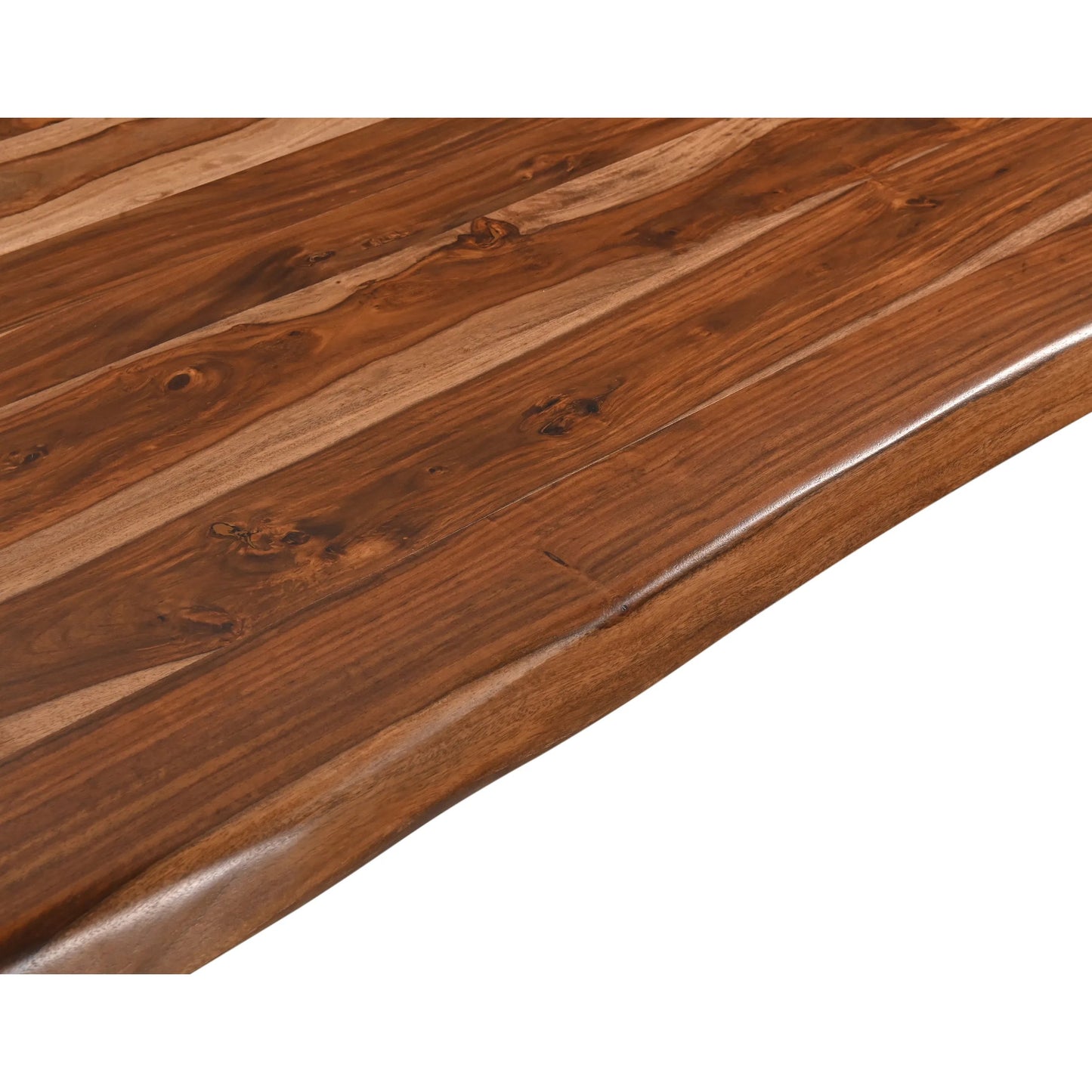 004 SI-2243046 | Closeup | Rosewood 94" Dining Table by World Interiors in brown and natural sheesham. Made from iron sheesham wood in a transitional style.