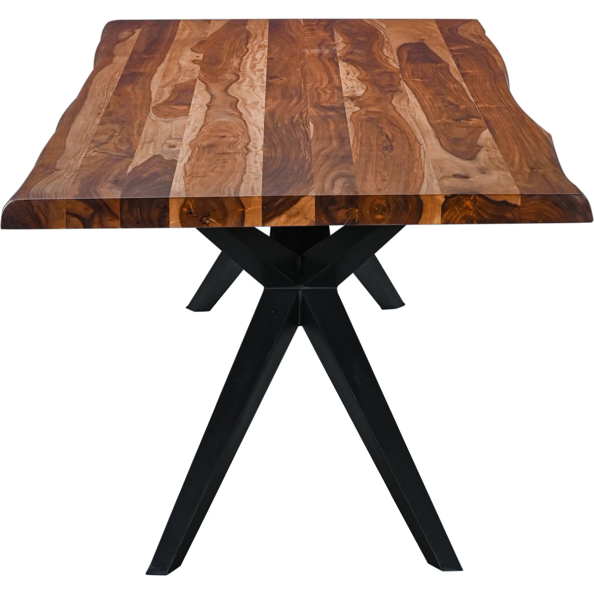 Rosewood 94" Dining Table by World Interiors in brown and natural sheesham. Made from iron sheesham wood in a transitional style.