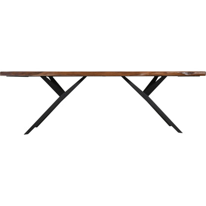Rosewood 94" Dining Table by World Interiors in brown and natural sheesham. Made from iron sheesham wood in a transitional style.