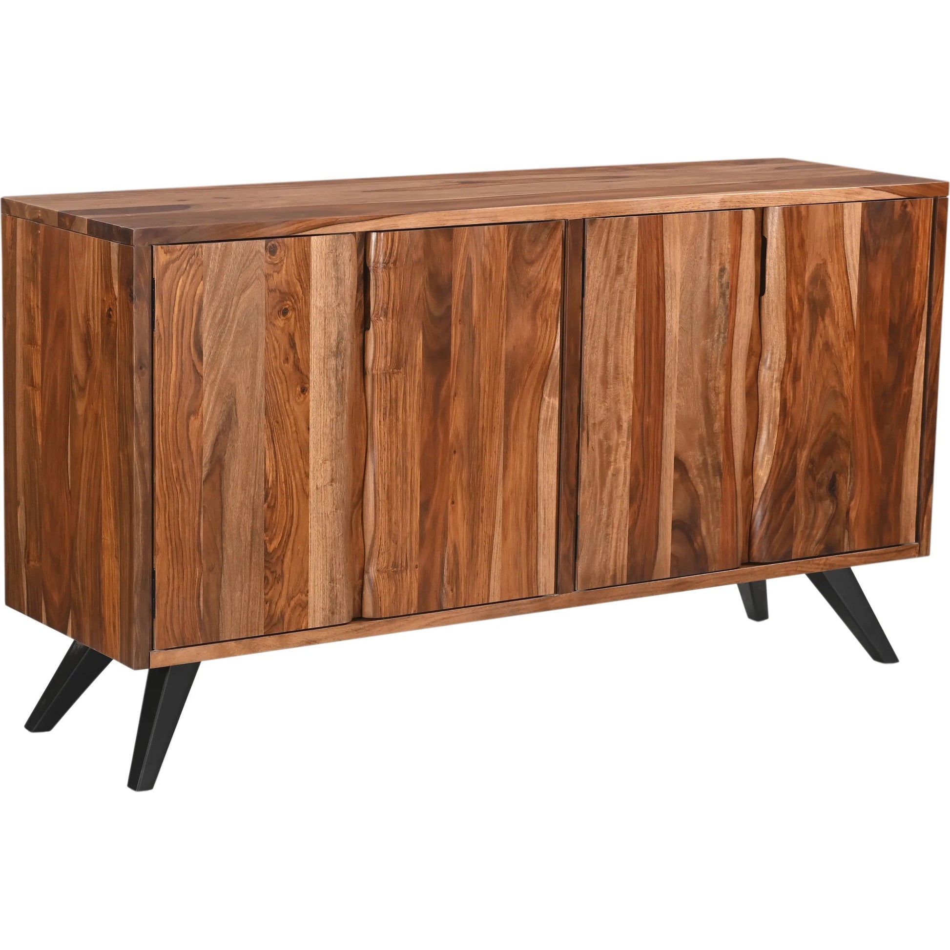 Rosewood 62" Sideboard by World Interiors in brown and natural sheesham. Made from iron sheesham wood in a transitional style.