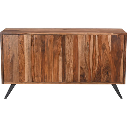 Rosewood 62" Sideboard by World Interiors in brown and natural sheesham. Made from iron sheesham wood in a transitional style.