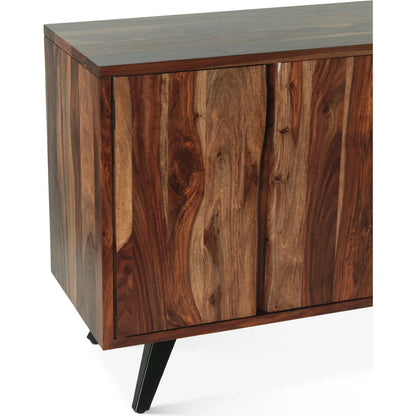 Rosewood 62" Sideboard by World Interiors in brown and natural sheesham. Made from iron sheesham wood in a transitional style.