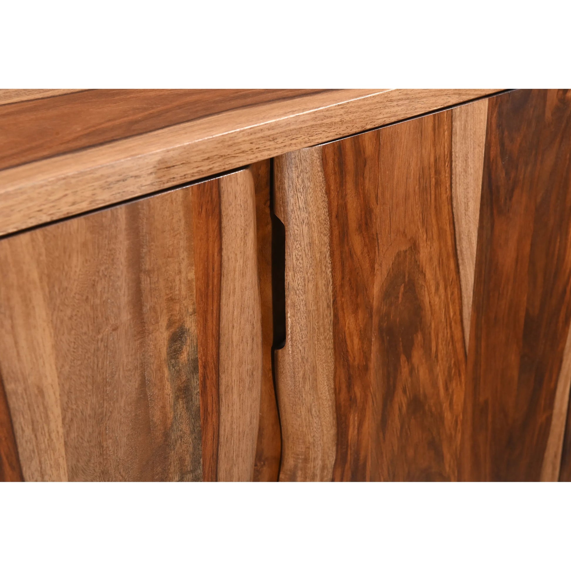 Rosewood 62" Sideboard by World Interiors in brown and natural sheesham. Made from iron sheesham wood in a transitional style.