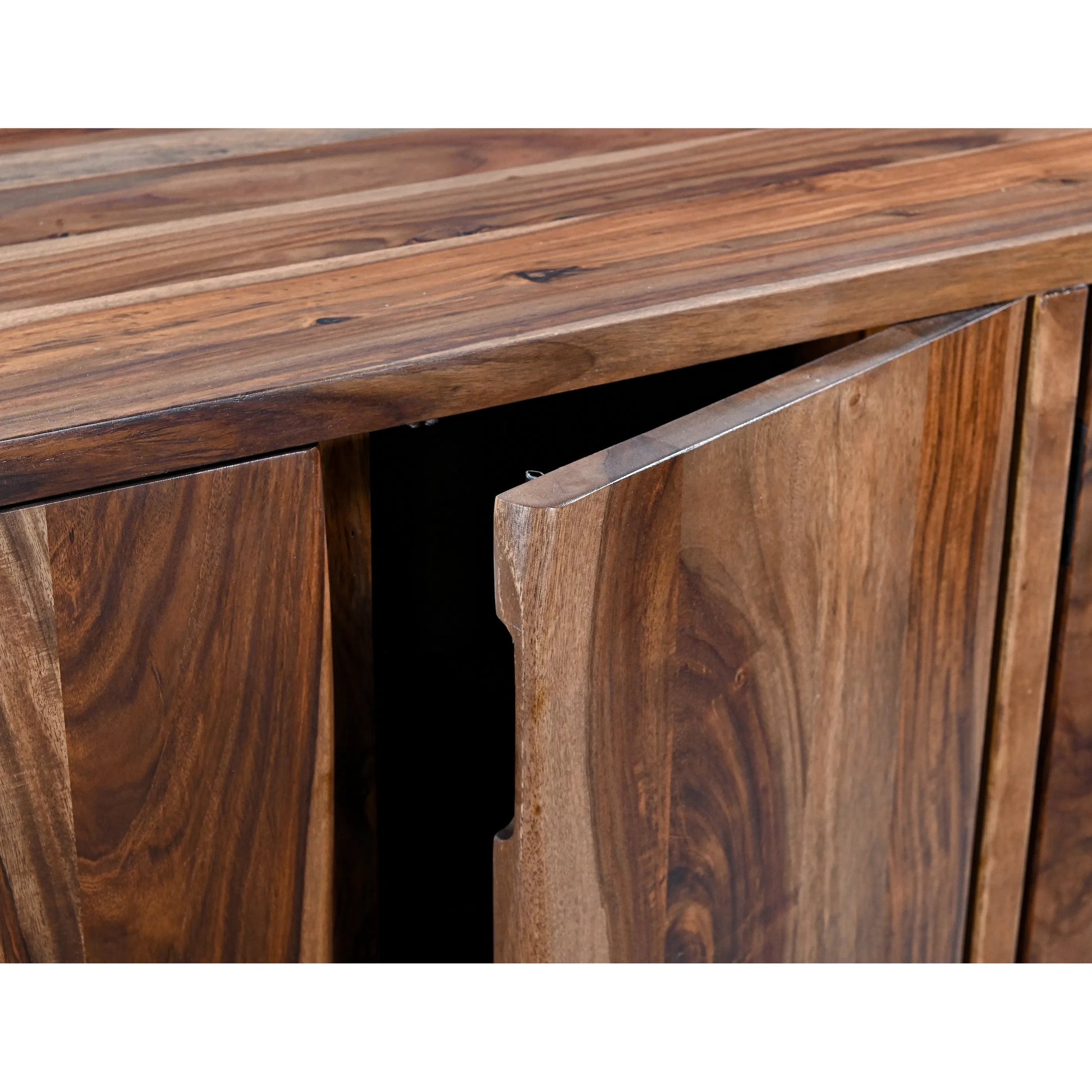 Rosewood Sideboard by World Interiors in brrown and natural sheesham. Made from sheesham wood, iron in a cottage & farmhouse style.