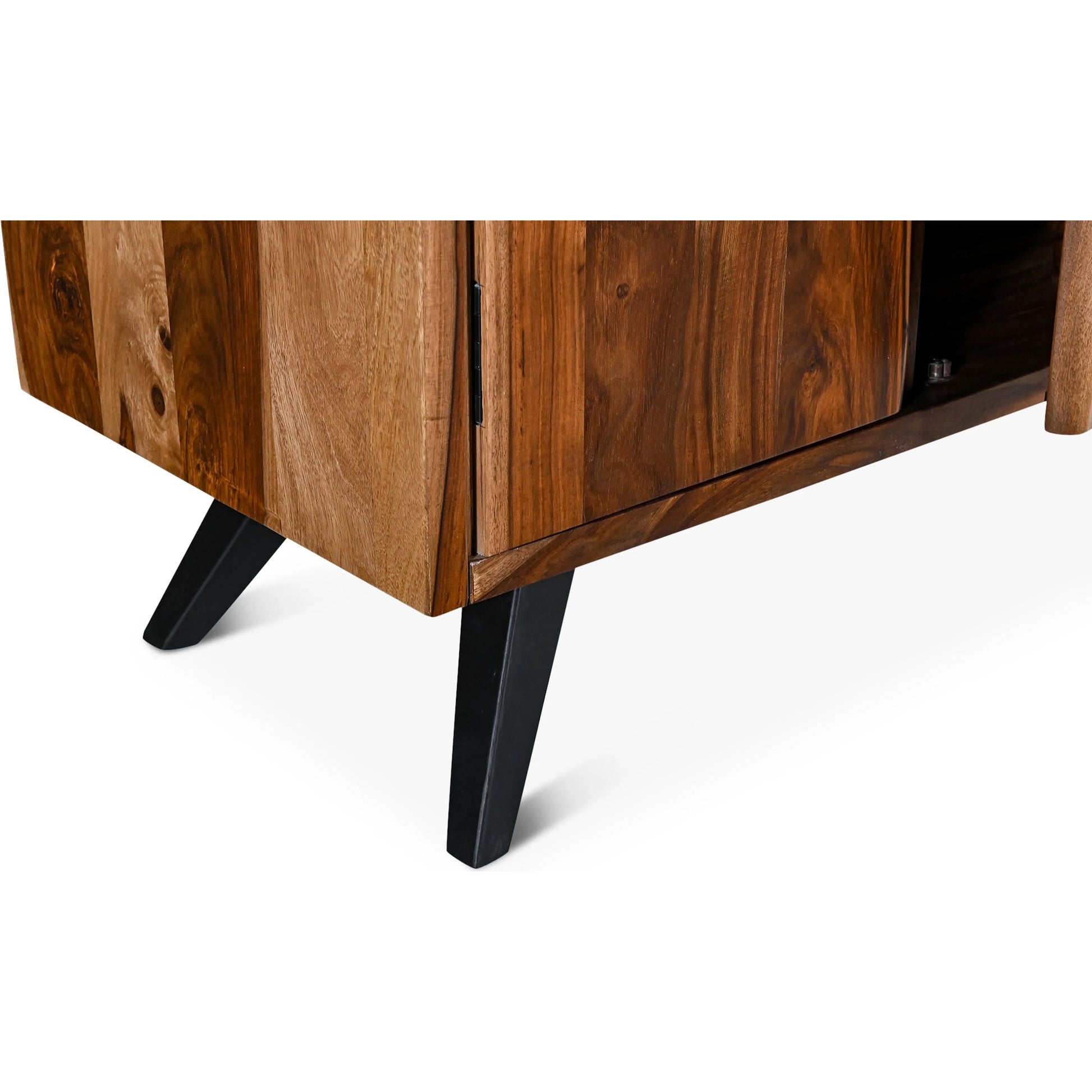 Rosewood Sideboard by World Interiors in brrown and natural sheesham. Made from sheesham wood, iron in a cottage & farmhouse style.