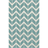 Aqua, Cream / 3'6" x 5'6"