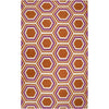 Cream, Burnt Orange, Fuchsia / 2'6" x 8'