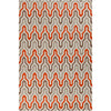 Cream, Orange, Tan, Medium Brown / 2' x 3'