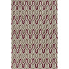 Ivory, Medium Brown, Dark Red, Dusty Sage / 2' x 3'