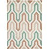 Ivory, Medium Brown, Dusty Sage, Emerald / 2' x 3'