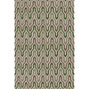 Ivory, Medium Brown, Dusty Sage, Grass Green / 2' x 3'