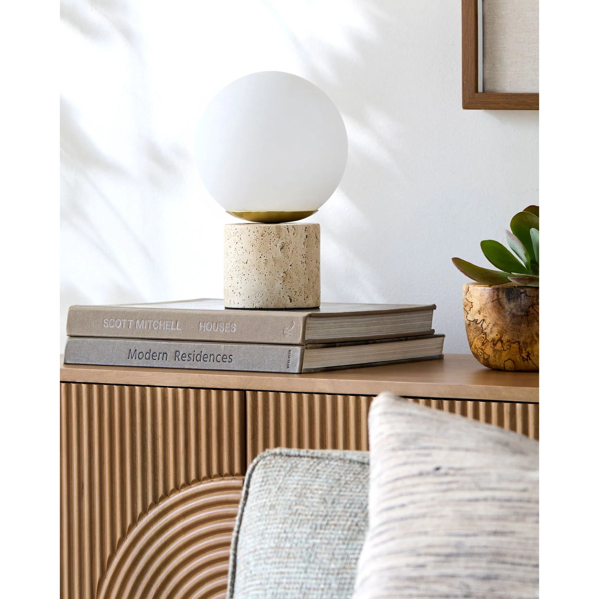 Fana Short Accent Table Lamp by Livabliss in body: brown; shade: white; cord: translucent and natural. Made from iron, glass in a transitional style.