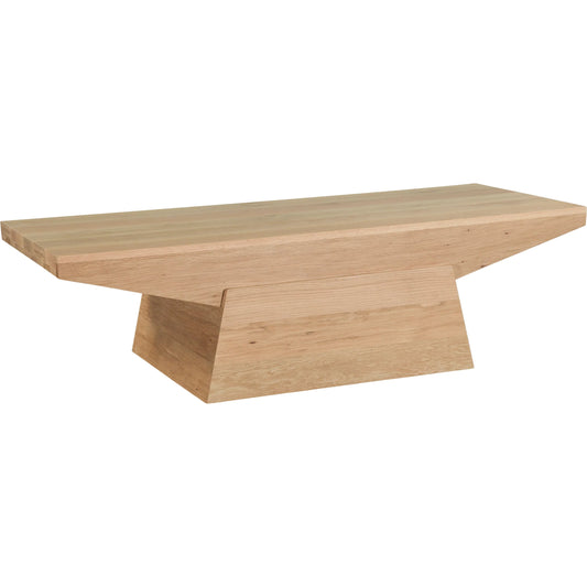 Incus 58" Coffee Table by World Interiors in brown and natural oak. Made from oak wood in a unique style.