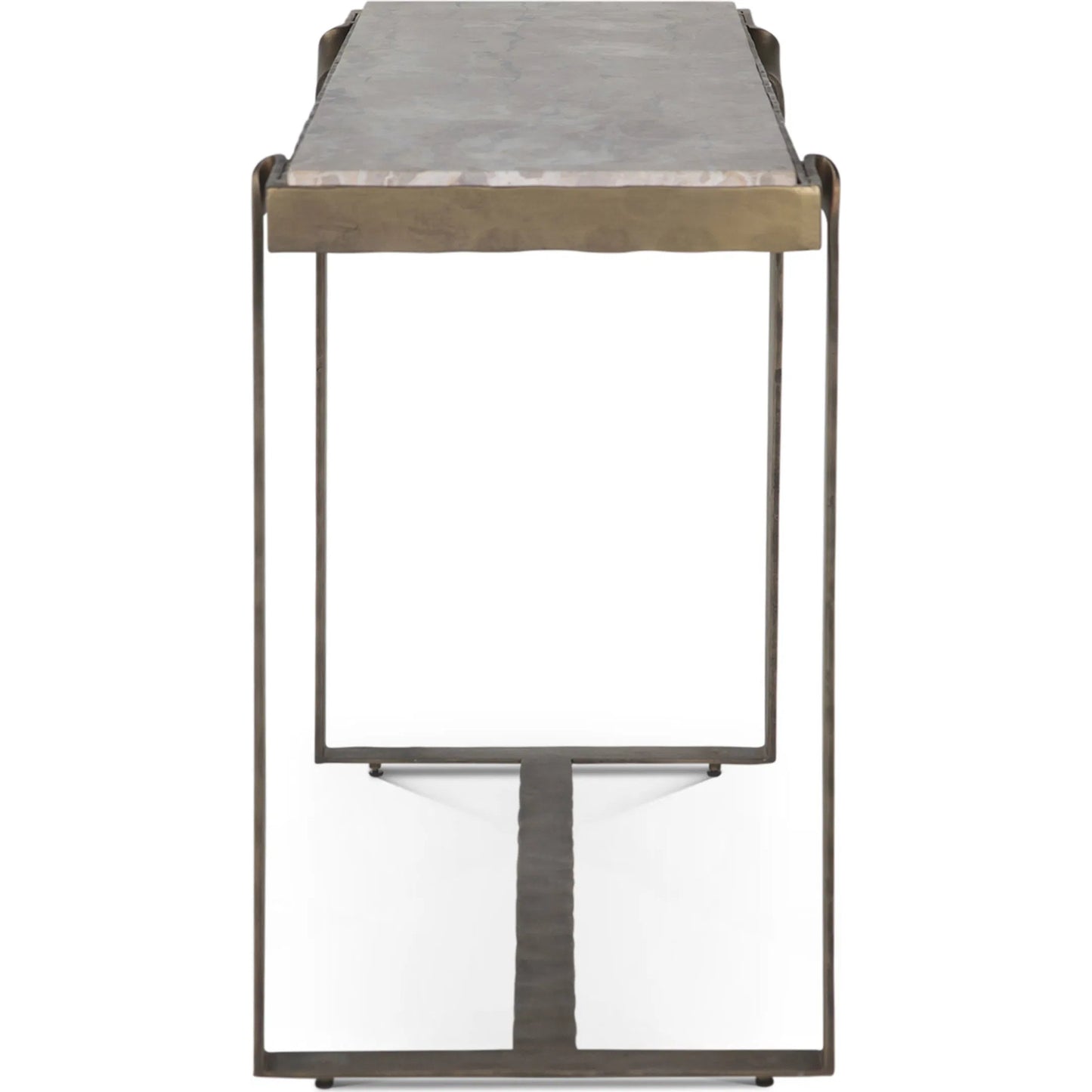 002 SI-2445298 | Additional Silo | Rhodes Console Table by World Interiors in multi and antique brass. Made from brass, marble in a modern style.