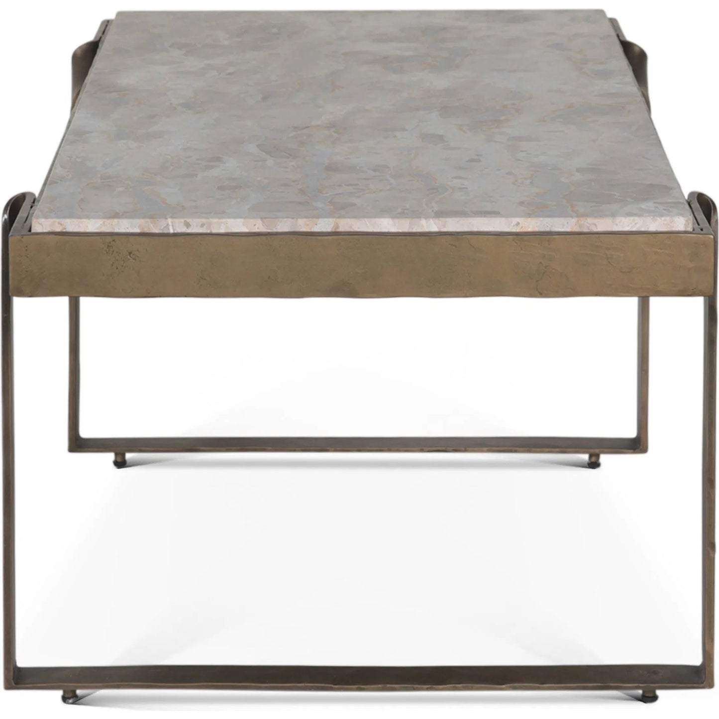 002 SI-2445299 | Additional Silo | Rhodes Coffee Table by World Interiors in multi and antique brass. Made from brass, marble in a modern style.