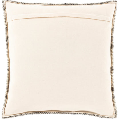 Faroe Pillow - 30053 by Livabliss in cream, khaki, black. Made from 70% wool, 30% cotton, 100% cotton in a eclectic & global style.