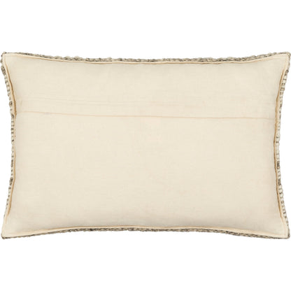 Faroe Pillow - 30053 by Livabliss in cream, khaki, black. Made from 70% wool, 30% cotton, 100% cotton in a eclectic & global style.