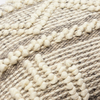 Faroe Pillow - 30053 by Livabliss in cream, khaki, black. Made from 70% wool, 30% cotton, 100% cotton in a eclectic & global style.