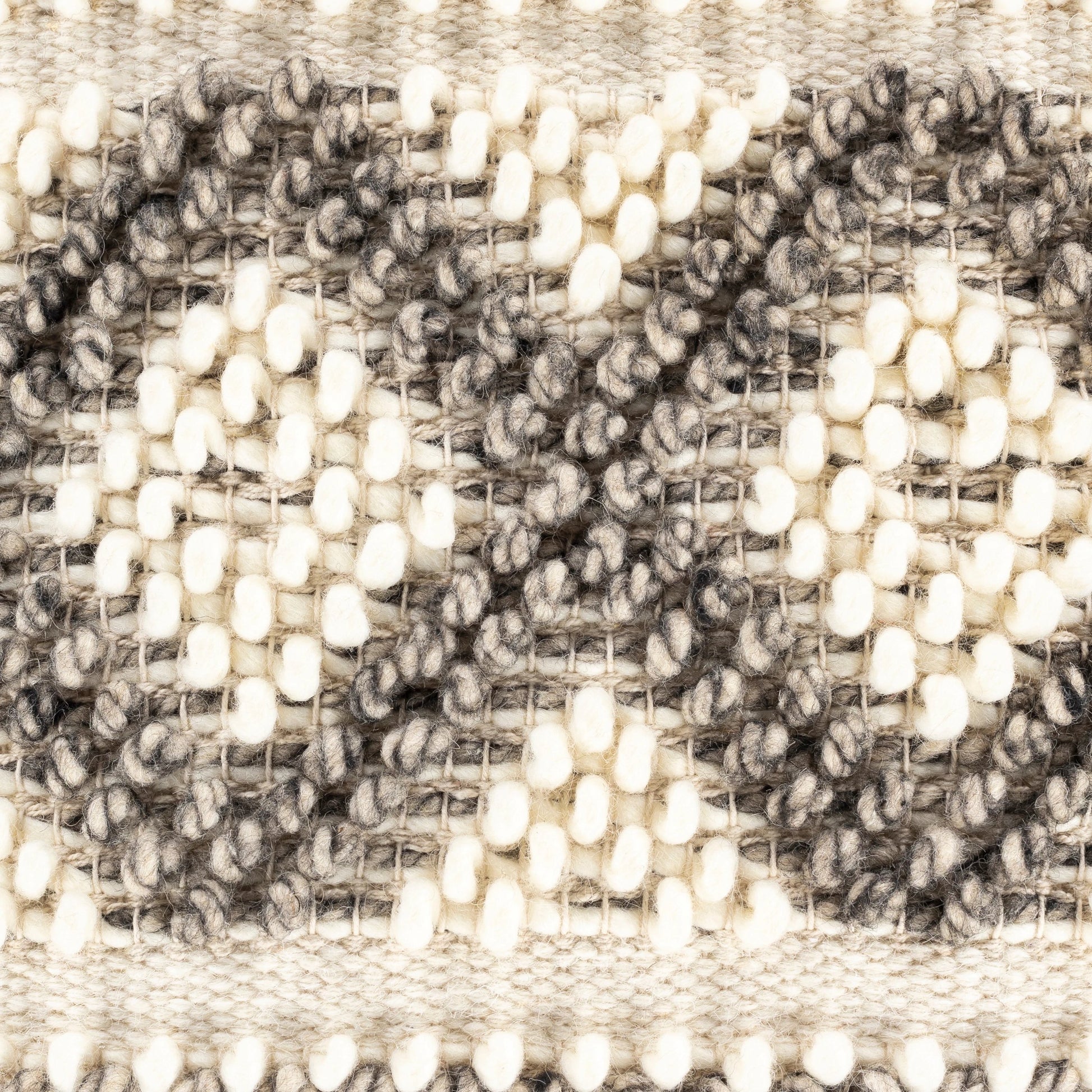 Faroe Pillow - 26588 by Livabliss in beige, cream, black. Made from 60% wool, 40% cotton, 100% cotton in a eclectic & global style.