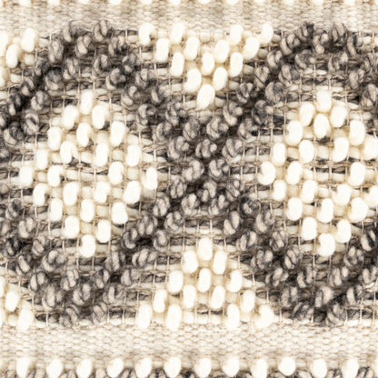 Faroe Pillow - 26588 by Livabliss in beige, cream, black. Made from 60% wool, 40% cotton, 100% cotton in a eclectic & global style.