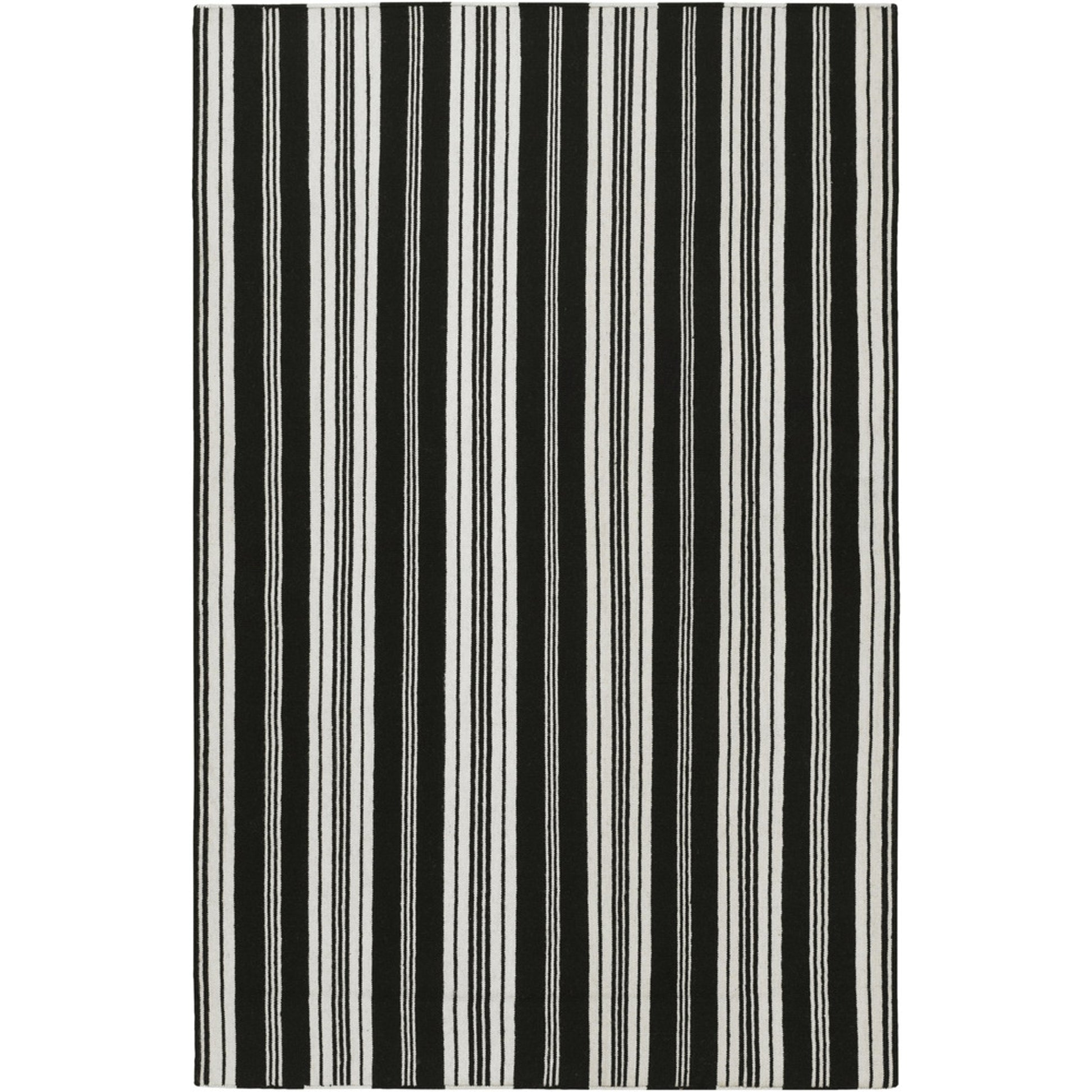 Farmhouse Stripes FAR-7000 Rug by Surya in beige, dark brown. Made from 100% wool in a unique style.