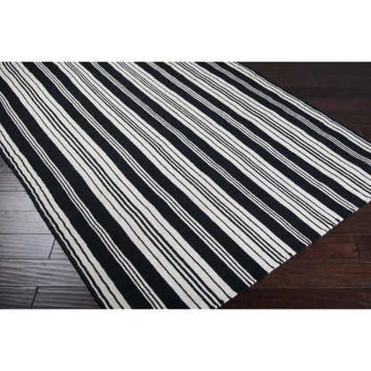 Farmhouse Stripes FAR-7000 Rug by Surya in beige, dark brown. Made from 100% wool in a unique style.