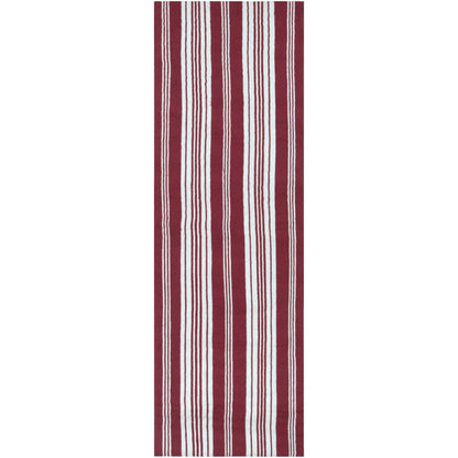 Farmhouse Stripes FAR-7000 Rug by Surya in beige, dark brown. Made from 100% wool in a unique style.