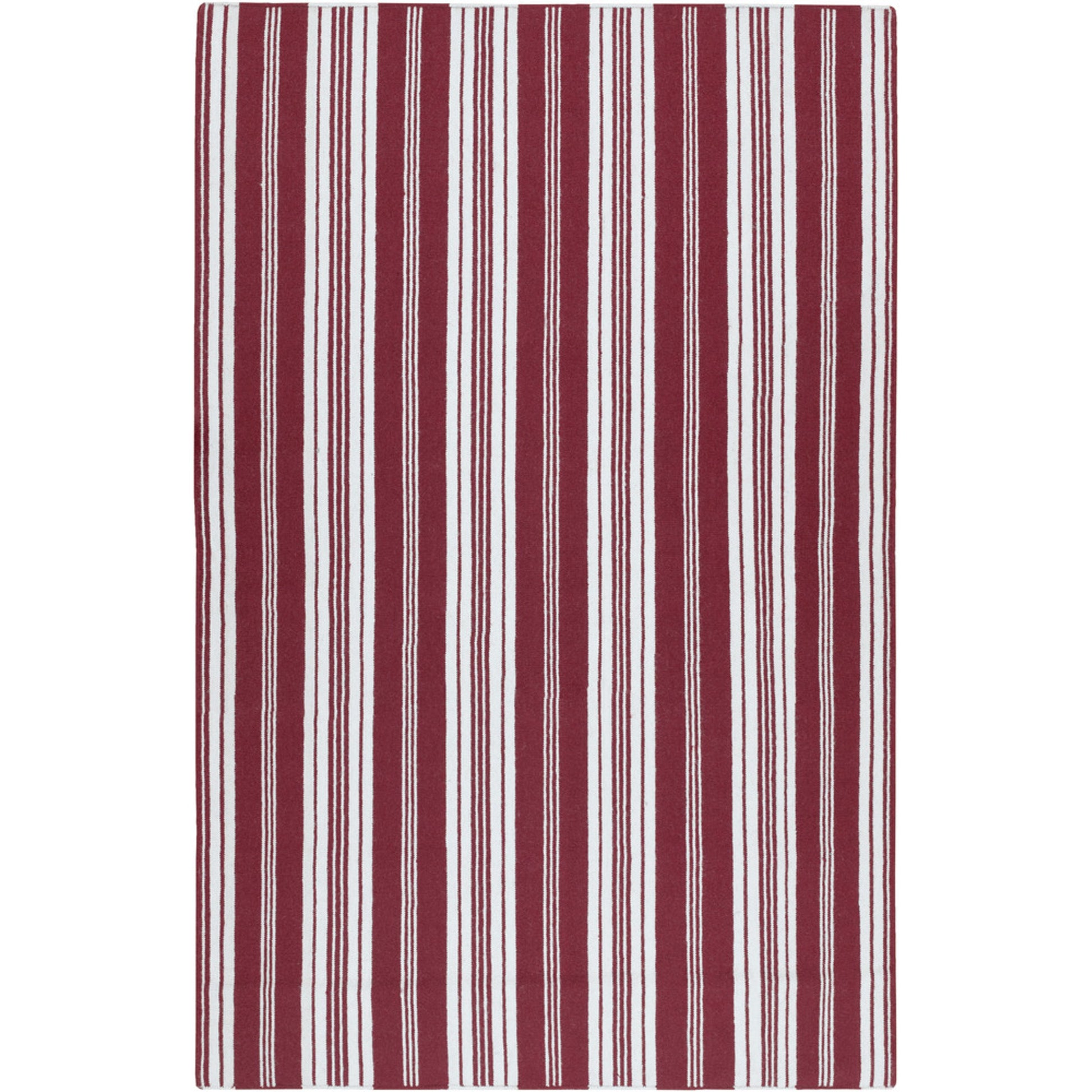 Farmhouse Stripes FAR-7000 Rug by Surya in beige, dark brown. Made from 100% wool in a unique style.