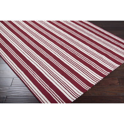 Farmhouse Stripes FAR-7000 Rug by Surya in beige, dark brown. Made from 100% wool in a unique style.