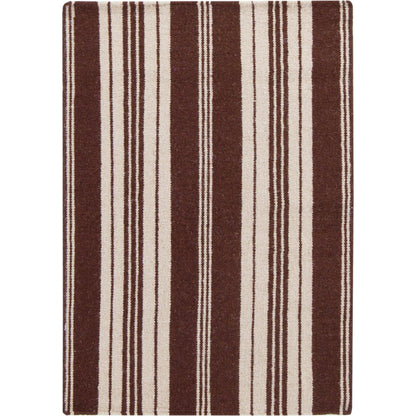 Farmhouse Stripes FAR-7000 Rug by Surya in beige, dark brown. Made from 100% wool in a unique style.
