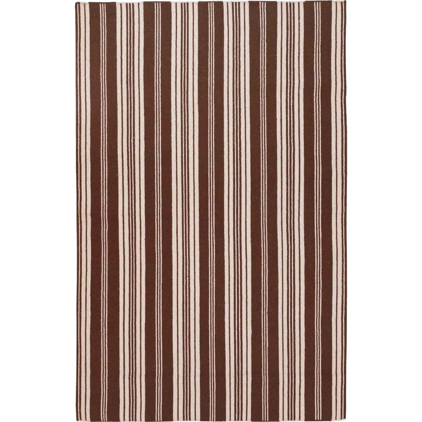 002 17945-9567,17945-9568,17945-9570 | Primary Silo | Farmhouse Stripes FAR-7000 Rug by Surya in beige, dark brown. Made from 100% wool in a unique style.