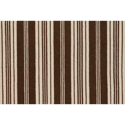 Farmhouse Stripes FAR-7000 Rug by Surya in beige, dark brown. Made from 100% wool in a unique style.