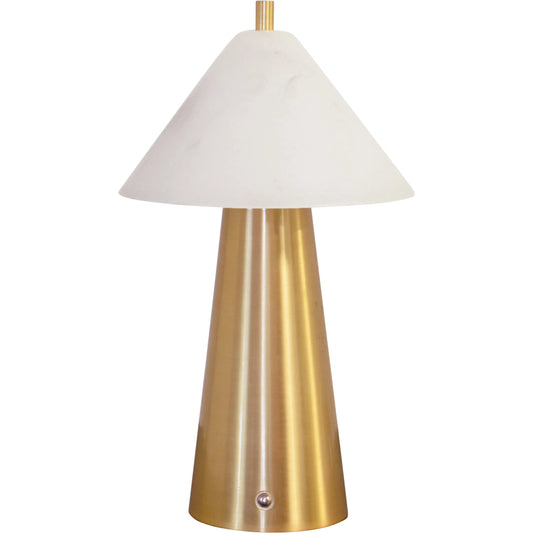 Farley Rechargeable Mini Table Lamp by Worlds Away in gold. Made from unique in a unique style.