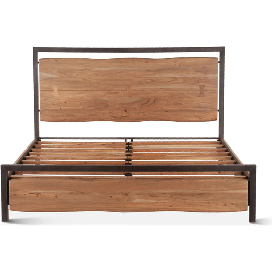 Glenwood Bed by World Interiors. Made from acacia wood, iron in a modern style.