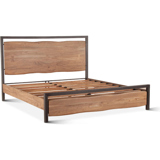 Glenwood Bed by World Interiors. Made from acacia wood, iron in a modern style.