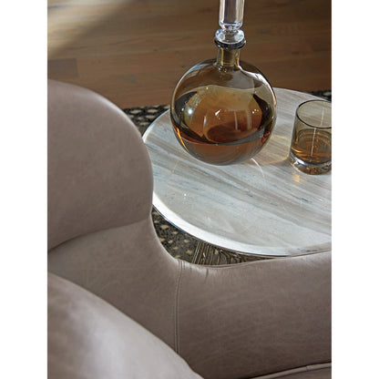 Martini Stainless Accent Table by Lexington in polished silver. Made from unique in a modern style.