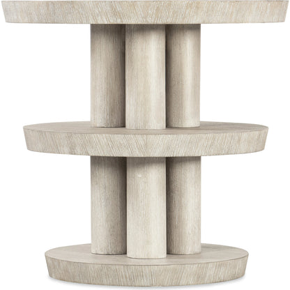 Modern Mood Round Side Table by Hooker Furniture. Made from oak veneers in a modern style.