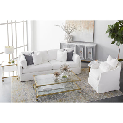 Faye Slipcover Swivel Club Chair by Essentials For Living. Made from unique in a transitional style.
