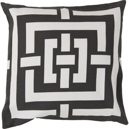 Circles & Squares Pillow - 13218 by Surya. Made from 100% cotton in a modern style.