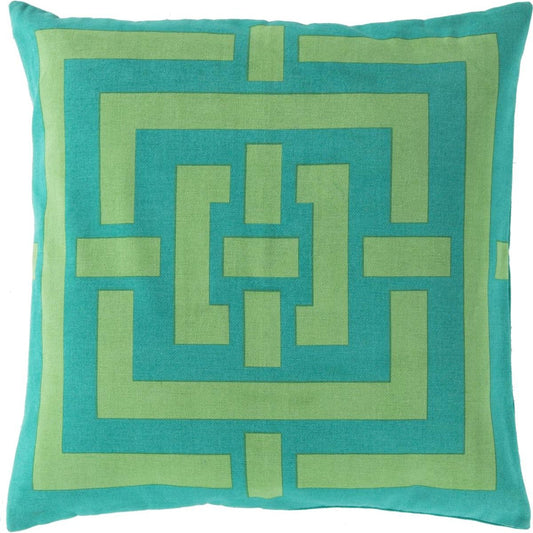 Circles & Squares Pillow - 13218 by Surya. Made from 100% cotton in a modern style.