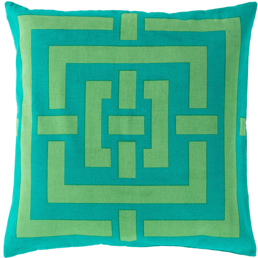 Circles & Squares Pillow - 15864 by Surya. Made from cotton in a modern style.