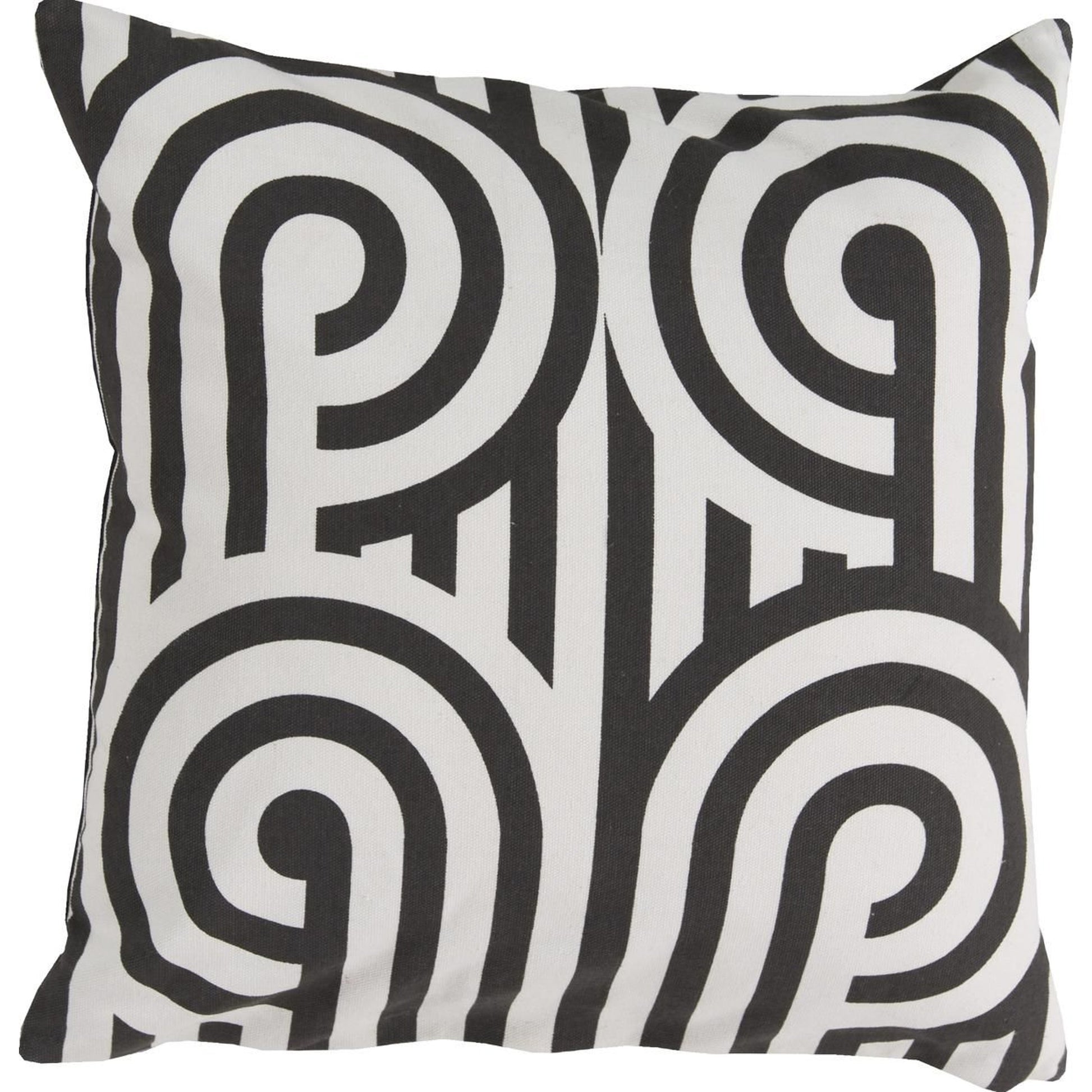 Turnabouts Pillow - 13222 by Surya in cream, black. Made from 100% cotton in a modern style.