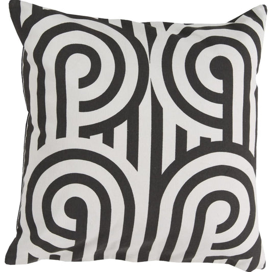 Turnabouts Pillow - 13222 by Surya in black, ivory. Made from 100% cotton in a modern style.