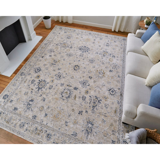Pasha Transitional & Botanical Rug - 39M7F by Feizy. Made from polyester in a unique style.