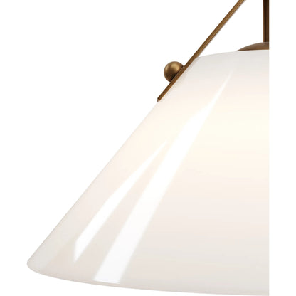 Bronwen Pendant by Currey and Company. Made from glass, metal in a traditional style.